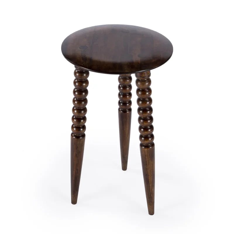 Fluornoy Round Solid Wood Tripod Accent Table