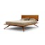 Astrid King Size Platform Bed with Splayed Legs in Autumn Cherry