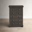 Willow Transitional 5-Drawer Chest in Distressed Dark Gray