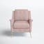Luxurious Mid-Century Blush Accent Chair with Gold Legs