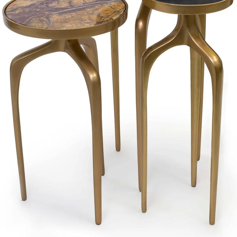 Mid-Century Modern Gradient Height Accent Tables Set