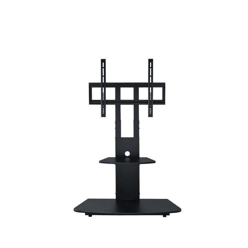 Marco Adjustable Black Steel TV Stand for up to 86" TVs