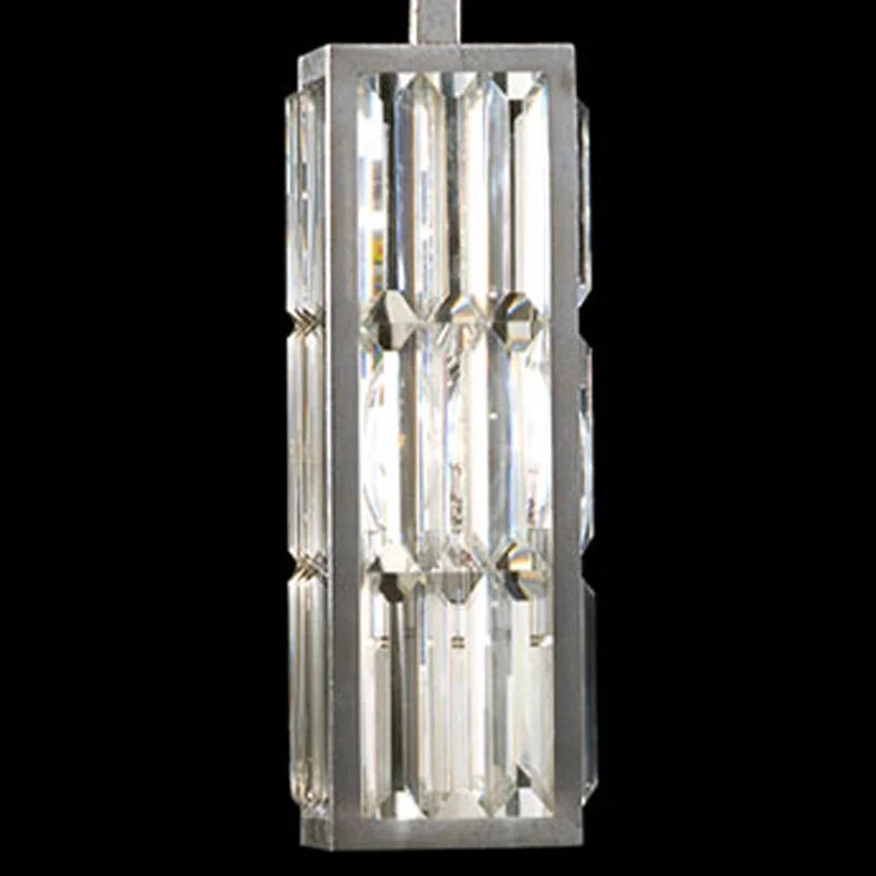 Silver Crystal Enchantment 5" Square LED Drop Light