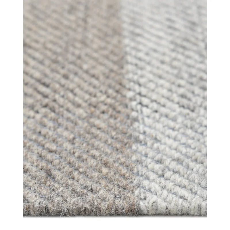Elysian Gray 8' x 10' Handwoven Wool Blend Easy-Care Rug