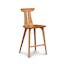 Estelle Natural Cherry Solid Wood Backless Saddle Stool