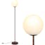 Luna 65" Bronze Modern LED Floor Lamp with Frosted Glass Globe