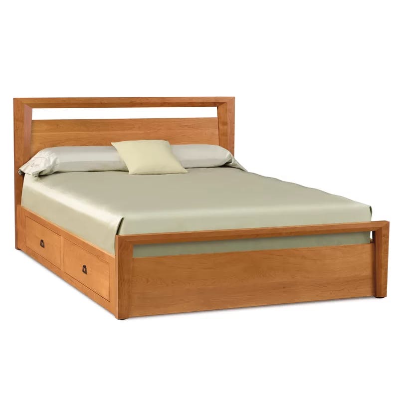 Mansfield Solid Wood California King Platform Bed with Storage