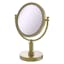 Elegant Satin Brass Countertop Vanity Mirror with 2x Magnification