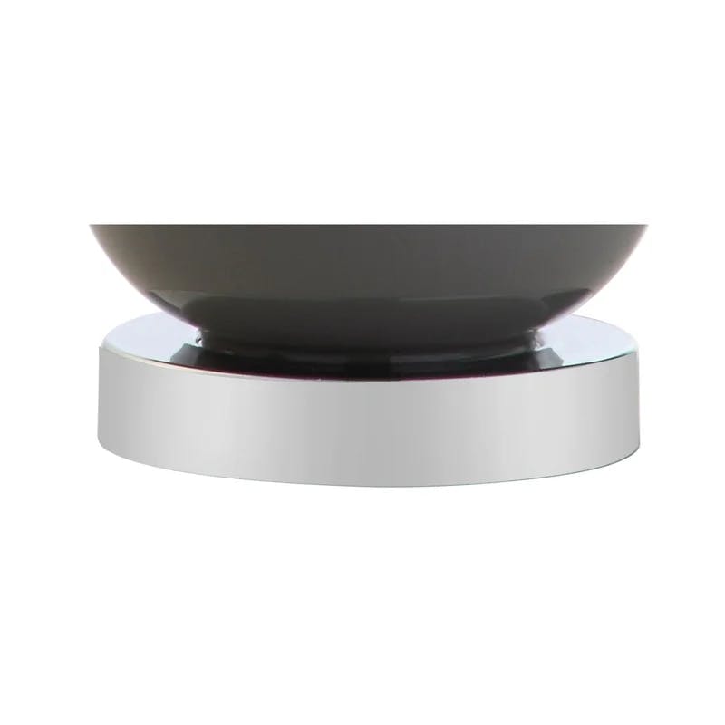 Ava Modern Mini LED Table Lamp with White Linen Shade