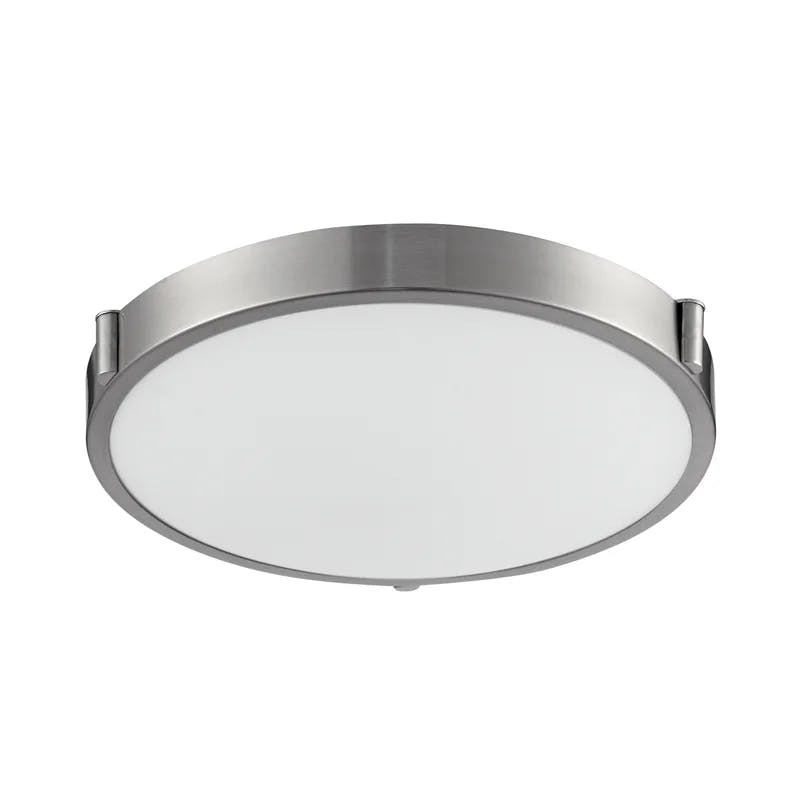 Floyd Brushed Nickel LED Flush Mount with Glass Cover