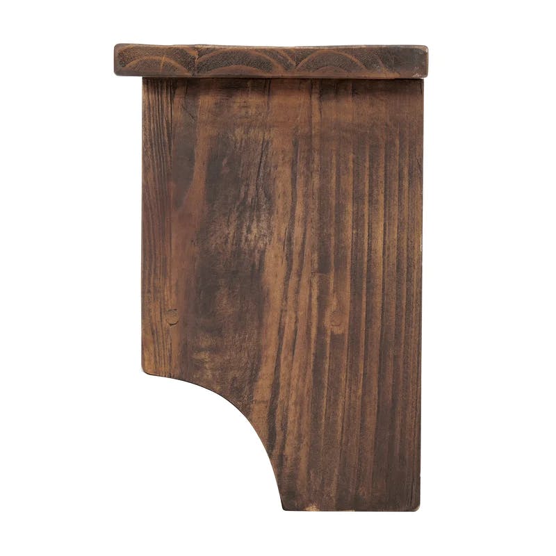 Pomona 48" Reclaimed Pine and Metal Entryway Coat Hook with Cubbies