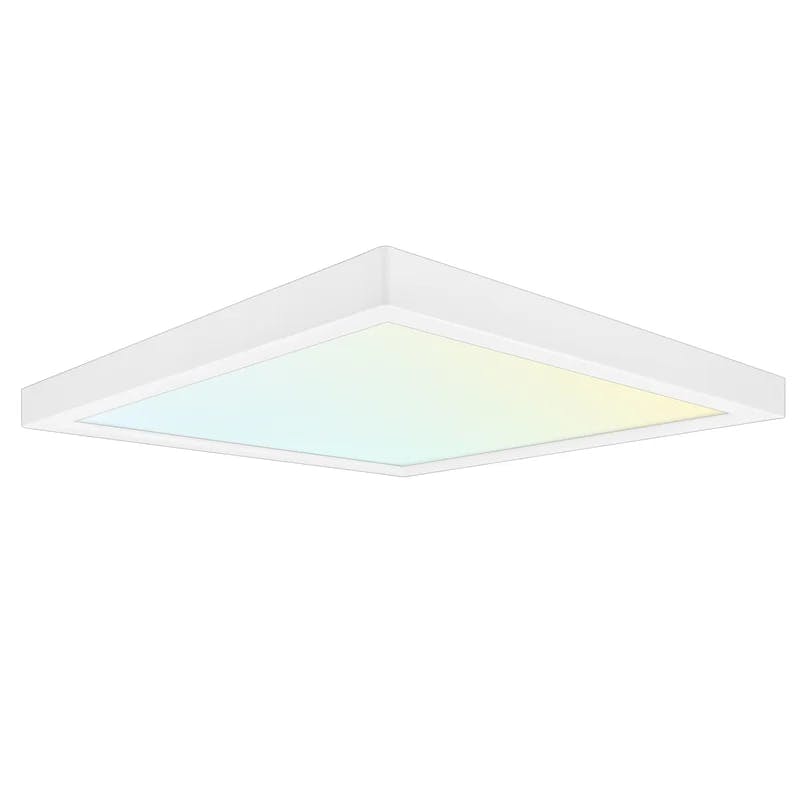 9'' Square Modern LED Flush Mount Ceiling Light, 3-Color Selectable, Dimmable