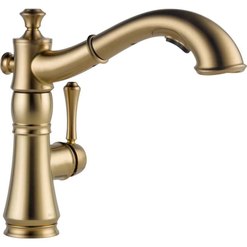 Classic Elegance Pull-Out Spray Kitchen Faucet in Champagne Bronze
