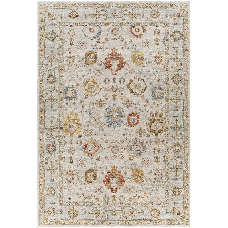 Elegance Gray Synthetic 10' x 14' Easy-Care Area Rug