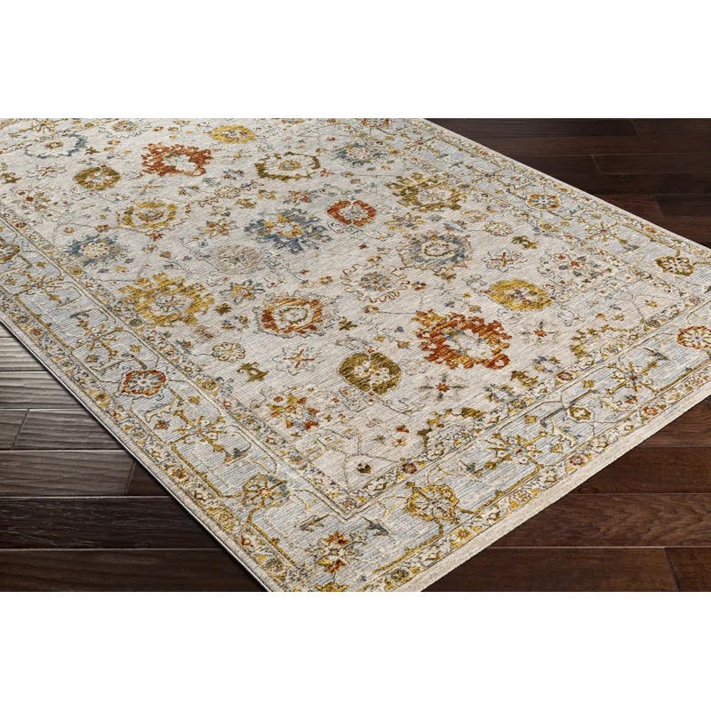 Elegance Gray Synthetic 10' x 14' Easy-Care Area Rug