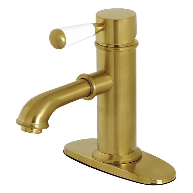Traditional Paris Brushed Brass Single-Hole Bathroom Faucet