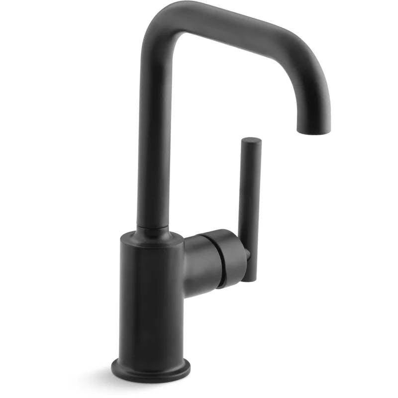 Purist Matte Black High-Arch Single-Handle Bar Faucet