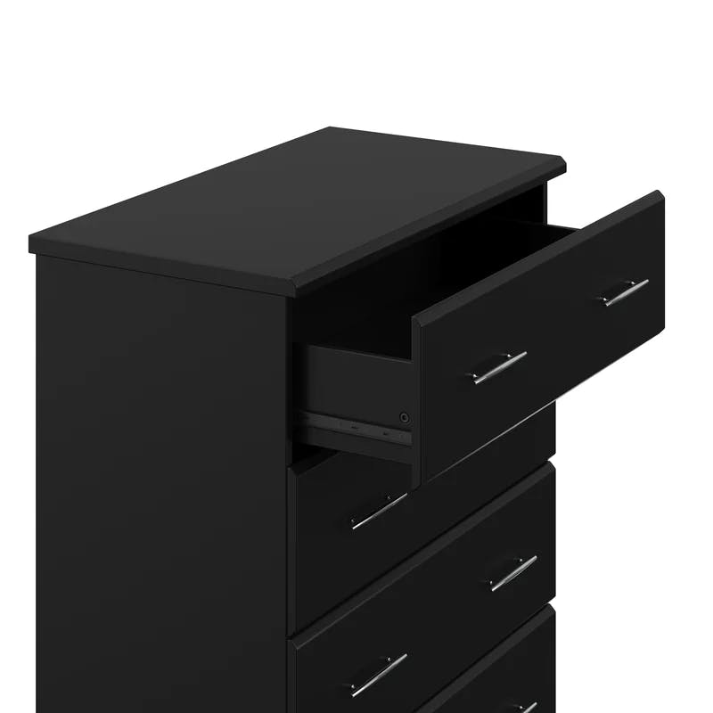 Brookside Modern Black 4-Drawer Nursery Dresser - GREENGUARD Certified