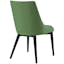 Kelly Green Viscount Upholstered Side Chair with Tapered Wood Legs