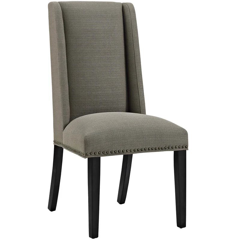 Elegant Granite Parsons Side Chair with Nailhead Trim