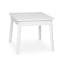 Bright White Wooden Kids Square Play Table - 25.4" Height