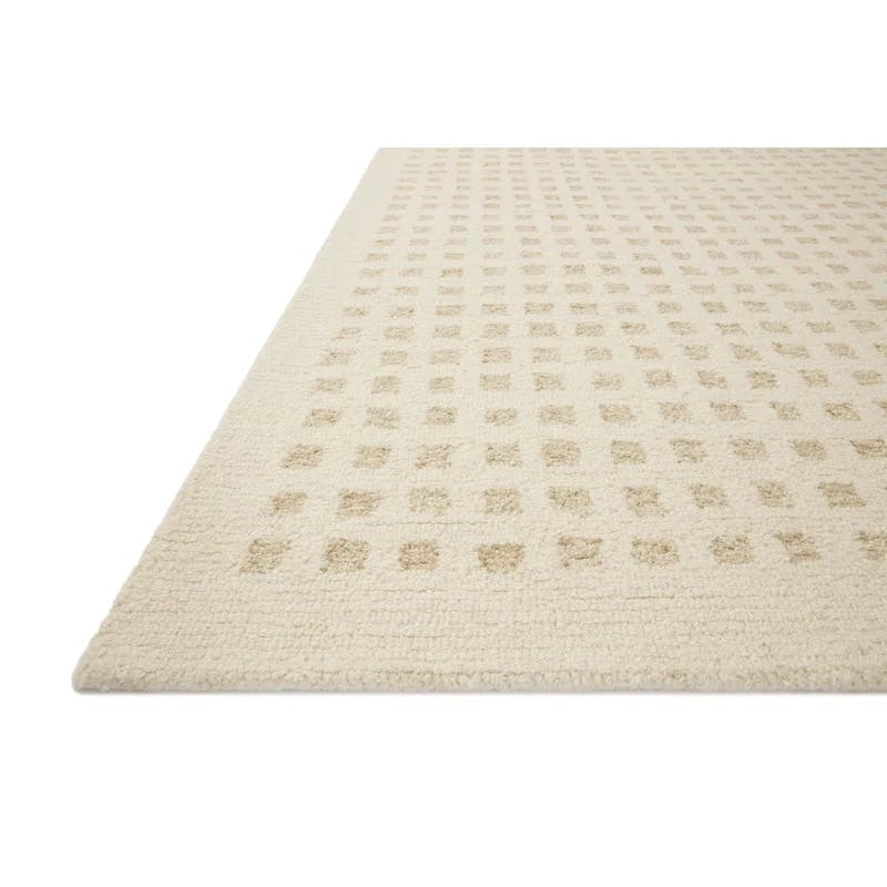 Ivory Elegance Hand-Tufted Wool & Cotton 7'9" x 9'9" Area Rug