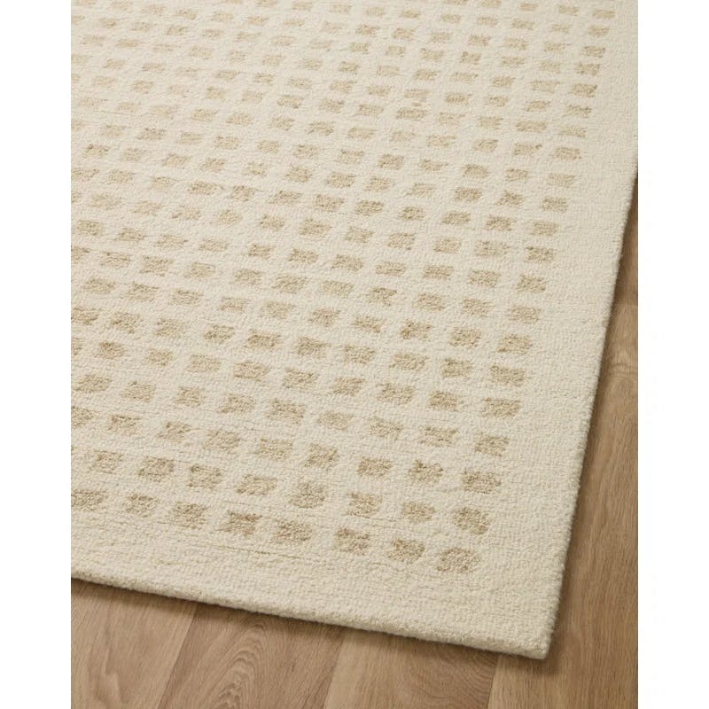 Ivory Elegance Hand-Tufted Wool & Cotton 7'9" x 9'9" Area Rug
