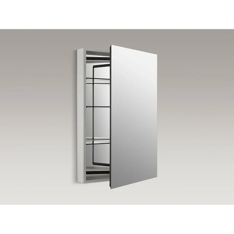 Catalan Frameless 36" Aluminum Medicine Cabinet with Adjustable Shelves