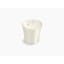 Veil Tall Biscuit Pedestal Specialty Sink in High-Gloss Ceramic