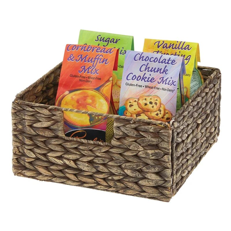 Seagrass Woven Brown Storage Basket Set, 8-Pack