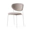 Sand Matt Optic White Cozy Metal Upholstered Chair