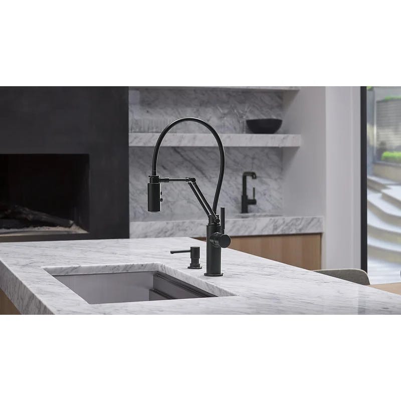 Sleek Stainless Steel 21.5" Pull-Down Kitchen Faucet with SmartTouch