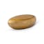 Contemporary Liquid Gold Oval Wood Coffee Table