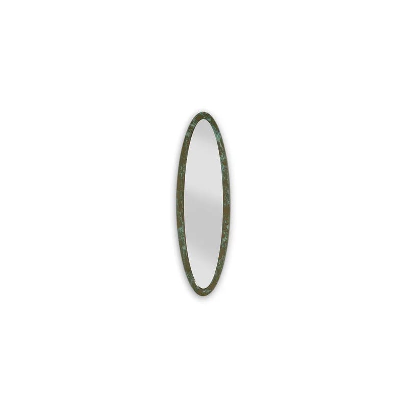 Lichen Green Contemporary Oval Lightweight Accent Mirror