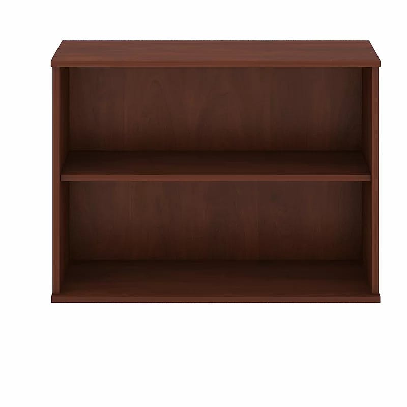 Adjustable White Thermally Fused Laminate 2-Shelf Bookcase