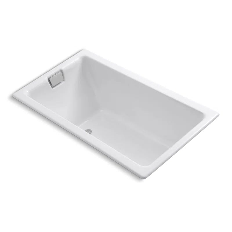 Tea-for-Two Cast Iron 66" White Drop-In Luxurious Bath