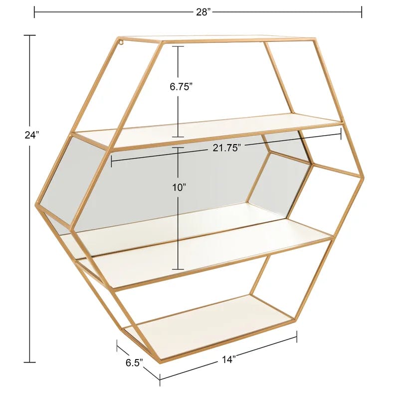 Celestia 3 Piece Hexagon Accent Shelf