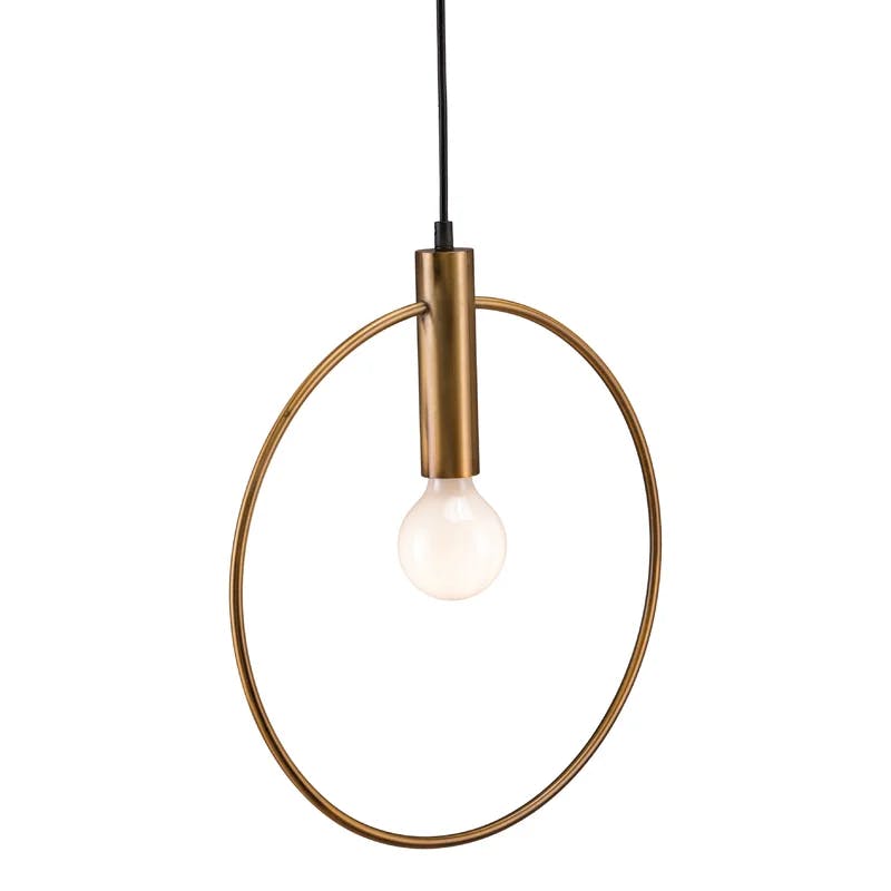 Modern Gold-Plated Steel 10" Irenza Ceiling Lamp