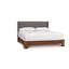 Sloane Sterling Fabric & Natural Walnut California King Upholstered Bed