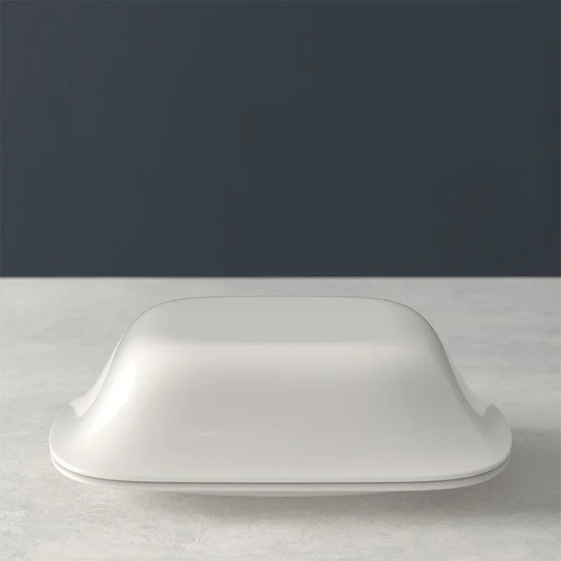 Elegant For Me White Premium Porcelain Covered Butter Dish