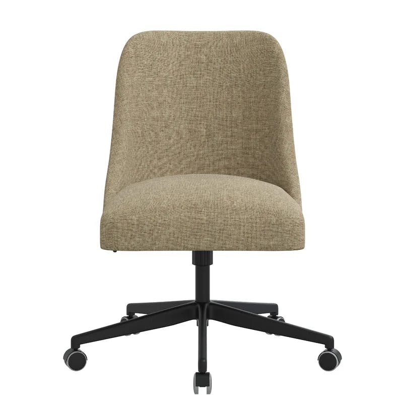 Corren Zuma Natural Textured Linen Swivel Office Chair