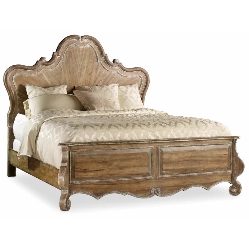 Chatelet King-Sized Panel Bed with Drawer in Caramel Froth