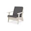 Riviera Modern Teak Lounge Chair with Dune Burlap Cushions