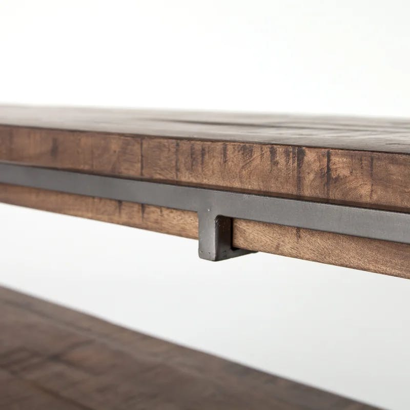 Simien Weathered Hickory 60" Media Console with Iron Detailing