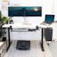 ElevatePro 59" White/Black Electric Sit-Stand Desk with Programmable Height