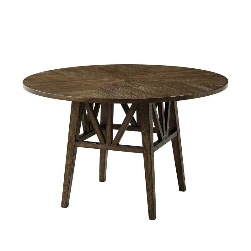 Nova Dusk Round Reclaimed Oak Dining Table