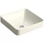 Vox® Modern Square Ceramic Vessel Bathroom Sink, Biscuit