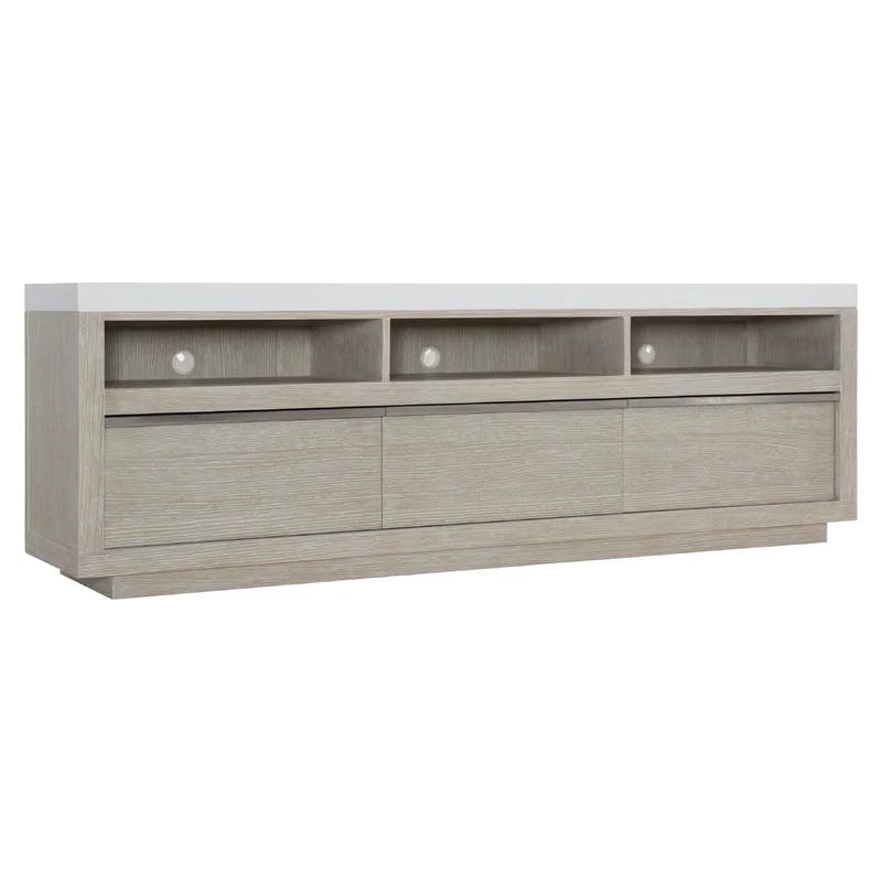 Solaria Transitional Beige 83.88'' Entertainment Sideboard with Cabinet