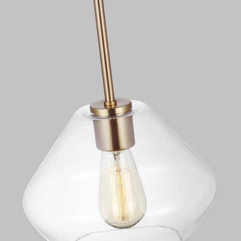 Mini Jett 10'' Satin Brass Globe Pendant Light