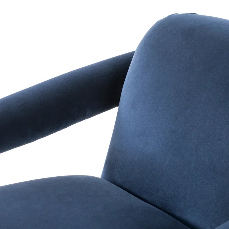Sapphire Navy Contemporary Modern Glove Accent Chair